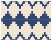 Load image into Gallery viewer, PRESIDIO THROW BLANKET (NAVY + CREAM)