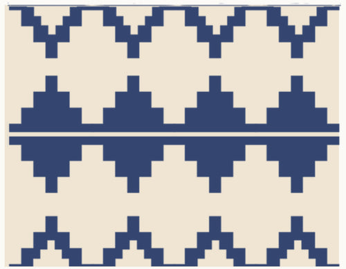 PRESIDIO THROW BLANKET (NAVY + CREAM)