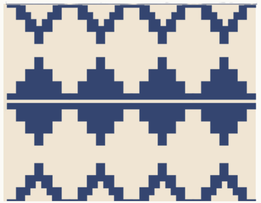 PRESIDIO THROW BLANKET (NAVY + CREAM)