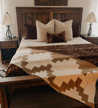 Load image into Gallery viewer, PRESIDIO THROW BLANKET (TAN + BROWN)