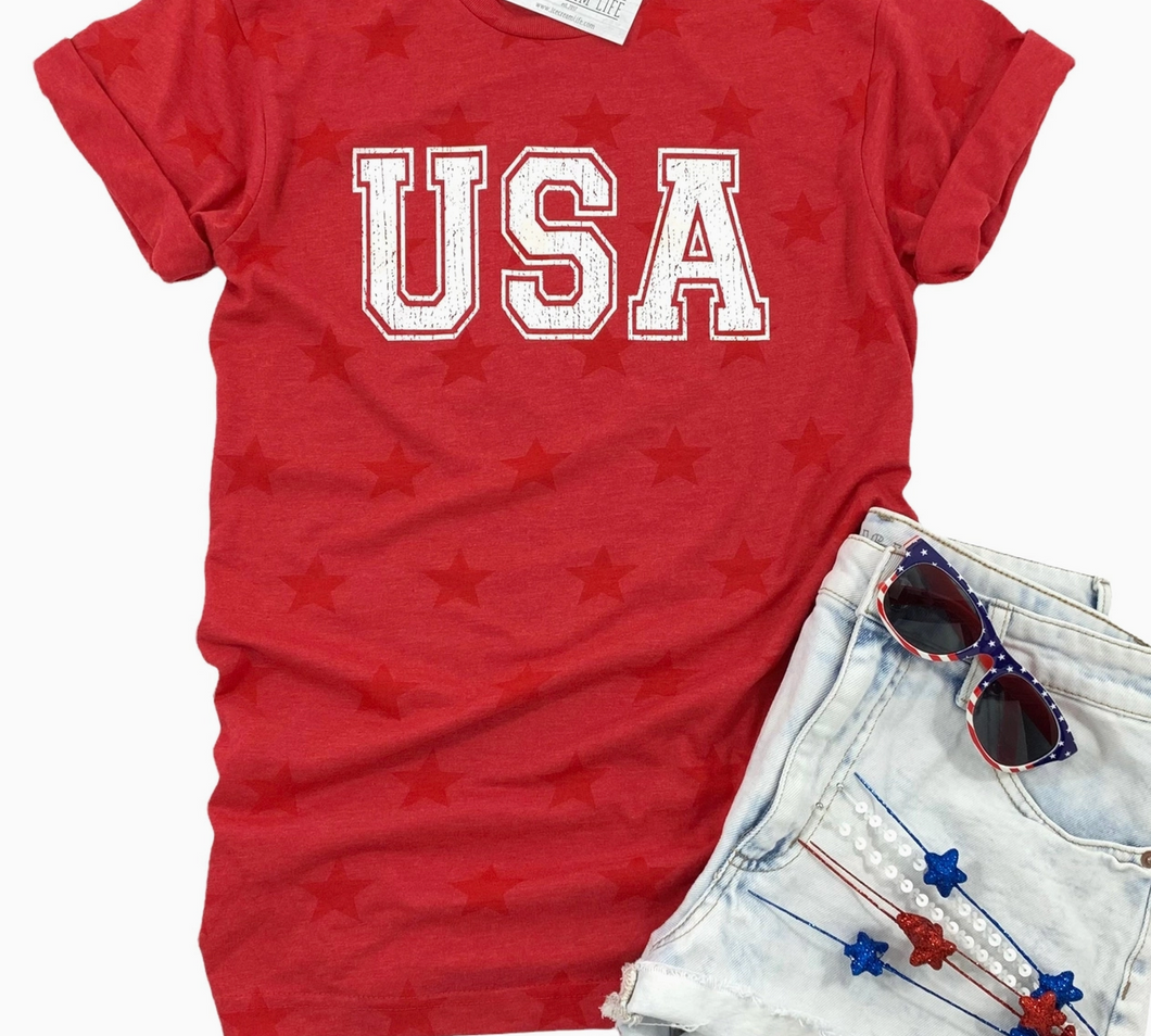 Tee - USA Stars Red