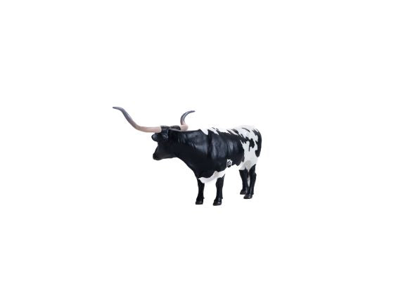 FARM TOY - Texas Longhorn Steer Black/White