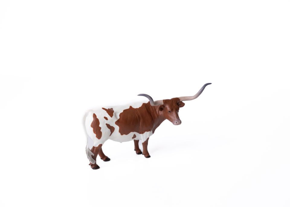 FARM TOY Texas Longhorn Steer Red/White