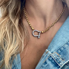 Load image into Gallery viewer, *AUTHENTIC* 18K Gold Plated Stainless Steel Rope Buckle Necklace Jewelry (Two Options)