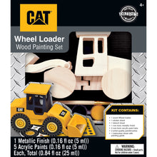 Load image into Gallery viewer, Cat - Caterpillar Wheel Loader Wood Paint Set