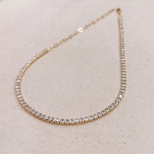 Load image into Gallery viewer, GOLD COLLECTION - 18k Gold Filled 3mm Cz Tennis Necklace