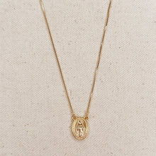 Load image into Gallery viewer, Gold Lady of Grace Double Sided Medal Necklace