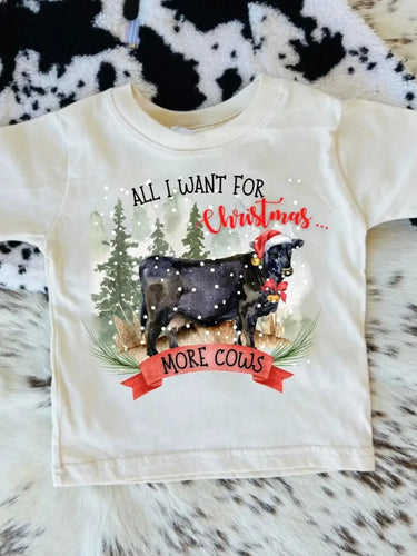 *PRE-ORDER* Kids Tee - All I Want For Christmas Is More Cows