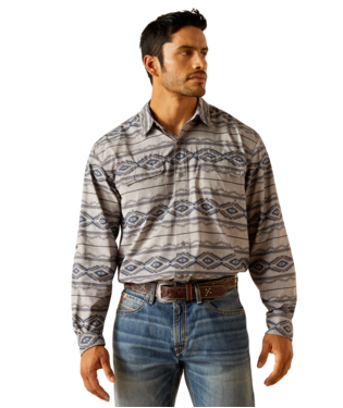 ARIAT Mens Long Sleeve VentTEK Outbound Classic Fit Shirt (Moon Mist)