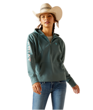 Load image into Gallery viewer, ARIAT Womens Tek Hoodie 1/2 Zip Hoodie (North Atlantic)