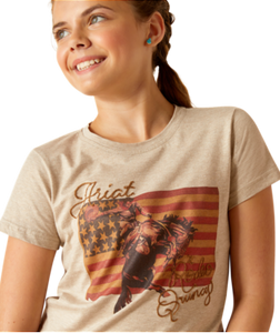 ARIAT Girls Flag Rodeo Quincy T-Shirt