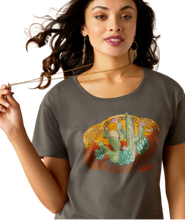 Load image into Gallery viewer, SALE ARIAT Womens Ariat Buckle Up Tee (Heather Smoke)