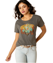 Load image into Gallery viewer, SALE ARIAT Womens Ariat Buckle Up Tee (Heather Smoke)