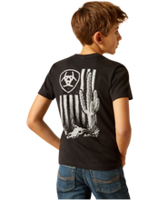 Load image into Gallery viewer, ARIAT Boys Cactus Flag Tee