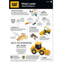 Load image into Gallery viewer, Cat - Caterpillar Wheel Loader Wood Paint Set