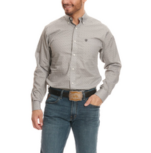 Load image into Gallery viewer, ARIAT Men&#39;s Men&#39;s Eileen Stone Grey with Geo Print Stretch Wrinkle Free Long Sleeve Western Shirt