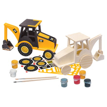 Load image into Gallery viewer, Cat - Caterpillar Backhoe Wood Paint Kit