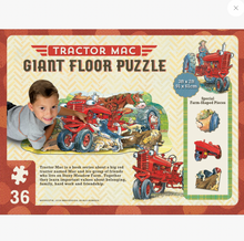 Load image into Gallery viewer, Tractor Mac - 36 Piece Shaped Floor Jigsaw Puzzle