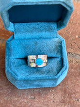 Load image into Gallery viewer, Navajo Sterling Silver Turquoise Cigar Band Rings