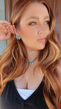 Load image into Gallery viewer, “The Sonoita” Navajo Sterling Silver &amp; Turquoise Cluster Stud Earrings 1”
