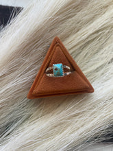 Load image into Gallery viewer, Navajo Rectangular Turquoise &amp; Sterling Ring