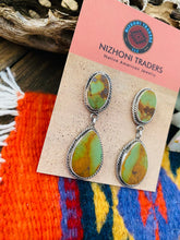 Load image into Gallery viewer, *AUTHENTIC* Navajo Royston Turquoise &amp; Sterling Silver Dangle Earrings