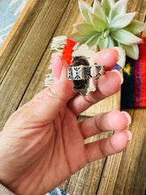 Load image into Gallery viewer, Handmade Sterling Silver &amp; Number 8 Turquoise Adjustable Ring