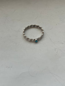 “The Dainty” Navajo Sterling Silver & Turquoise Ring