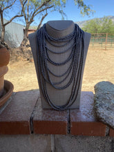 Load image into Gallery viewer, 4mm Sterling Silver Navajo Pearl Style Beaded Necklace