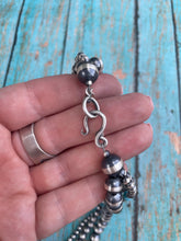Load image into Gallery viewer, *AUTHENTIC* Navajo Turquoise And Sterling 3 Strand Beaded Necklace 20Inch (Copy)