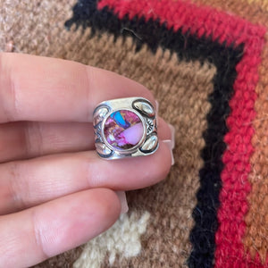 Beautiful Navajo Sterling Silver Pink Dream Ring