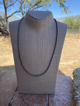 Load image into Gallery viewer, *AUTHENTIC* 4mm Sterling Silver Navajo Pearl Style Beaded Necklace 16 Inches
