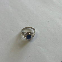 Load image into Gallery viewer, Navajo Sterling Silver Single Stone Lapis Ring