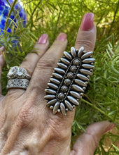 Load image into Gallery viewer, Patrick Yazzie Navajo Sterling Silver Hand Stamped Ring