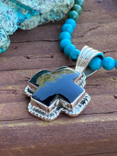 Load image into Gallery viewer, *AUTHENTIC* Handmade Onyx &amp; Sterling Silver Cross Pendant