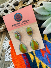 Load image into Gallery viewer, *AUTHENTIC* Navajo Royston Turquoise &amp; Sterling Silver Dangle Earrings