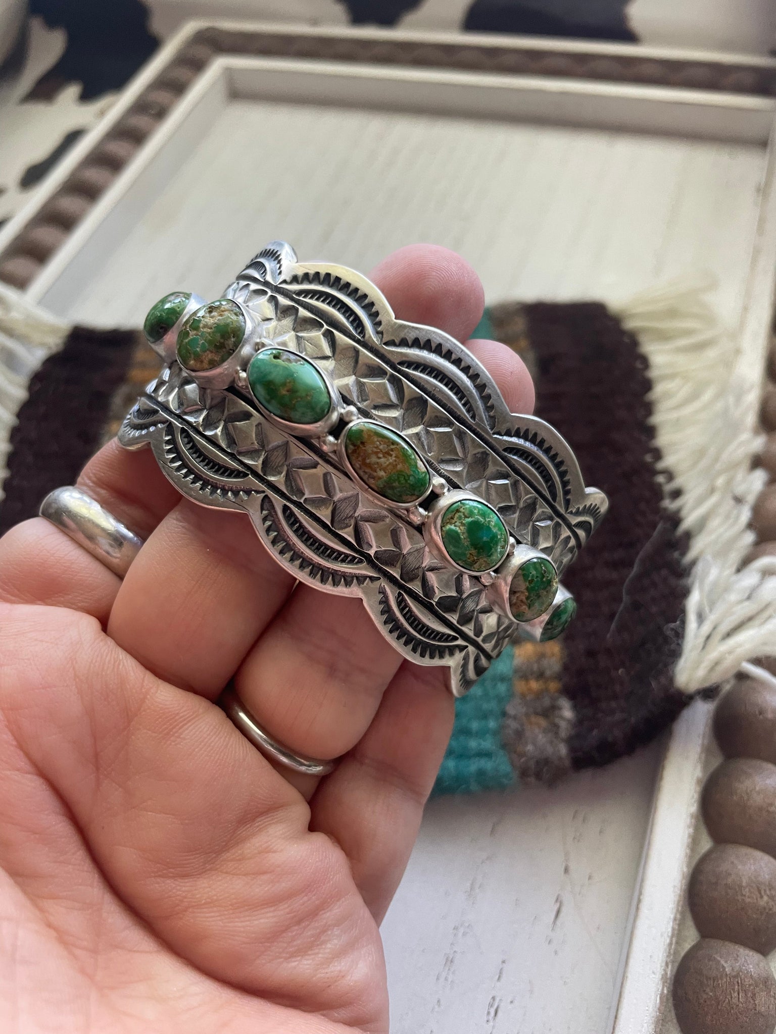 Authentic Navajo Sterling Silver Cuff Bracelet
