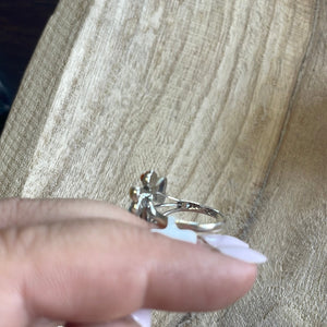Navajo Sterling Silver Multi Stone Dragonfly Ring Signed