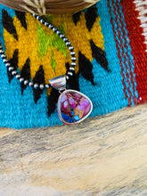 Load image into Gallery viewer, Navajo Sterling Silver &amp; Pink Dream Pendant