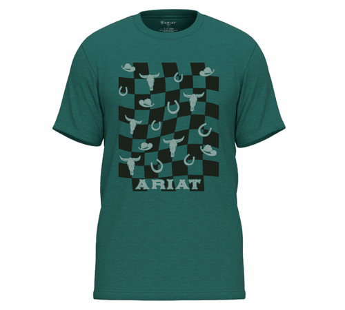 ARIAT Womens Western Checkers T-Shirt