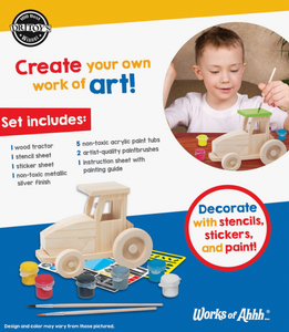 Farm Tractor - Wood Paint Kit