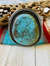 Load image into Gallery viewer, Jennifer Garcia Navajo Sterling Silver &amp; Royston Turquoise Cuff Bracelet