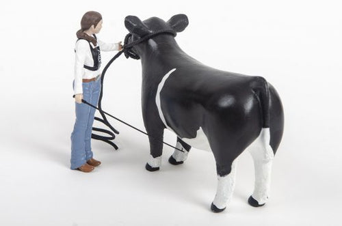 Farm Toy - Cattle Showmen Kit: Girl Figurine and Rope Halter
