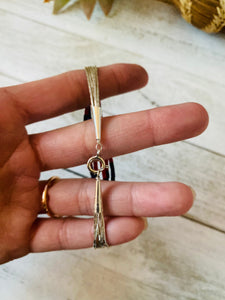 Navajo Multi Stone & Sterling Liquid Silver Beaded Bracelet