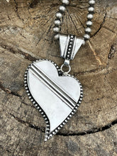 Load image into Gallery viewer, Navajo Beth Dutton Collection Sterling Silver Be Still My Heart Pendant Artist Tom Hawk