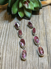Load image into Gallery viewer, Navajo 4 Stone Pink Dream Mojave &amp; Sterling Silver Dangle Earrings