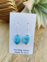 Load image into Gallery viewer, Navajo Sterling Silver &amp; Turquoise Bead Dangle Earrings