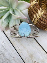 Load image into Gallery viewer, Navajo Golden Hills Turquoise Sterling Silver Cuff Bracelet