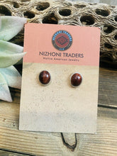 Load image into Gallery viewer, Vintage Old Pawn Navajo Labradorite &amp; Sterling Silver Stud Earrings