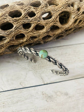 Load image into Gallery viewer, Navajo Sterling Cuff &amp; Royston Turquoise Twisted Cuff Bracelet